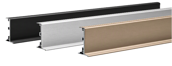 Profile aluminiowe: czarny mat, srebrny anodowany, champagne