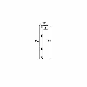 Ukryta listwa przypodłogowa ASP-168 - naturalne (mill finish), 2600 mm