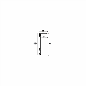 Ukryta listwa przypodłogowa ASP-411 - naturalne (mill finish), 2600 mm