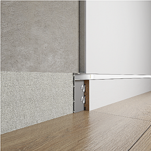 Ukryta listwa przypodłogowa z kanałem LED ASP-610 - naturalne (mill finish), 2600 mm