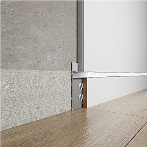 Ukryta listwa przypodłogowa z kanałem LED ASP-610 - naturalne (mill finish), 2600 mm