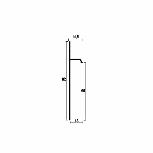 Ukryta listwa przypodłogowa ASP-106 - lakier RAL na zamówienie, 2600 mm