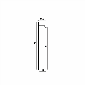 Ukryta listwa przypodłogowa ASP-108 - naturalne (mill finish), 2600 mm