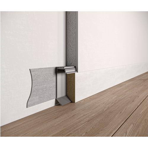 Ukryta listwa przypodłogowa z kanałem LED ASPL-35 - naturalne (mill finish), 2600 mm