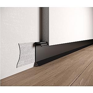 Ukryta listwa przypodłogowa z kanałem LED ASPL-35 - srebrny anodowany, 2500 mm