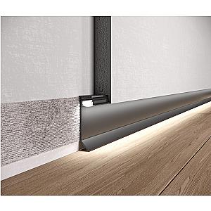 Ukryta listwa przypodłogowa z kanałem LED ASPL-35 - lakier RAL na zamówienie, 2600 mm