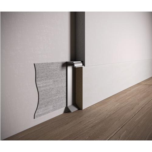 Ukryta listwa przypodłogowa z kanałem LED ASPL-60 - naturalne (mill finish), 2600 mm