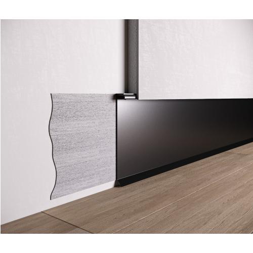 Ukryta listwa przypodłogowa z kanałem LED ASPL-100 - lakier RAL na zamówienie, 2600 mm