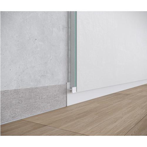 Ukryta listwa przypodłogowa z kanałem LED ASPL-130 - naturalne (mill finish), 2600 mm