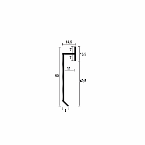 Ukryta listwa przypodłogowa ASP-904 - naturalne (mill finish), 2600 mm