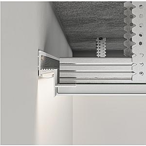 Profil cienia sufitowy z kanałem LED AST-14/9 - biały, 2500 mm