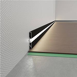 Listwa przypodłogowa prostokątna z kanałem LED PNP-608 - biały, 2600 mm