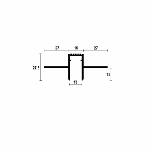 Profil cienia sufitowy z kanałem LED RST-13/12 - biały, 2500 mm