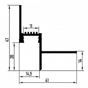 Listwy cieniowe sufitowe  WT-14 2700mm