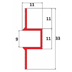 Liniowy profil cieniowy aluminiowy LTP – 3 m – do ścian i sufitów