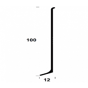 Listwa przypodłogowa aluminiowa ALP-100 – 2,7 m