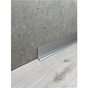 Minilistwa przypodłogowa aluminiowa L – anodowane srebro – 2,7 m WT-40