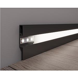 Listwa przypodłogowa aluminiowa z LED – 60 mm SPL-60  – 2,7 m