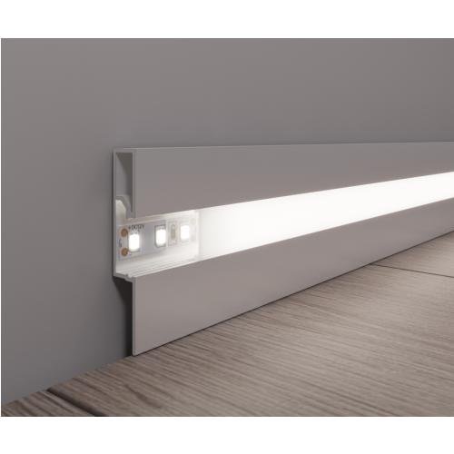 Listwa przypodłogowa aluminiowa z LED – 60 mm SPL-60  – 2,7 m