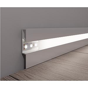 Listwa przypodłogowa aluminiowa z LED – 60 mm SPL-60  – 2,7 m