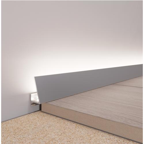 Minilistwa przypodłogowa aluminiowa z LED TIN-18LED – 2,8 m