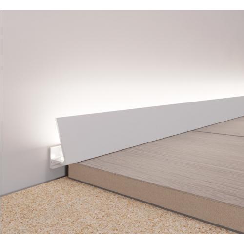 Minilistwa przypodłogowa aluminiowa z LED TIN-18LED – 2,8 m