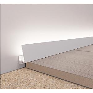 Minilistwa przypodłogowa aluminiowa z LED TIN-18LED – 2,8 m