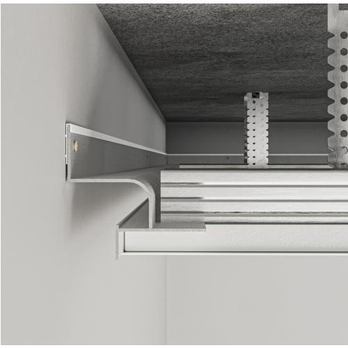 Profil cienia sufitowy z kanałem LED AST-201 - czarny, 2500 mm