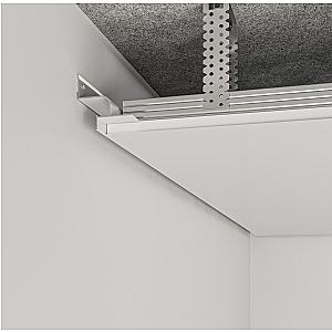 Profil cienia sufitowy z kanałem LED AST-201 - czarny, 2500 mm
