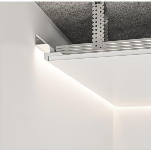 Profil cienia sufitowy z kanałem LED AST-201 - biały, 2500 mm