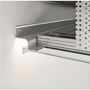 Profil cienia sufitowy z kanałem LED AST-201 - biały, 2500 mm