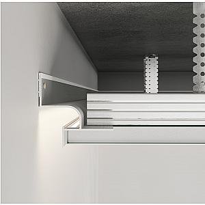 Profil cienia sufitowy z kanałem LED AST-218 - czarny, 2500 mm