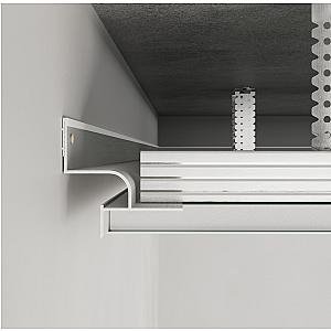 Profil cienia sufitowy z kanałem LED AST-218 - biały, 2500 mm