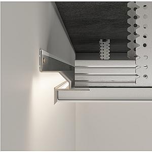 Profil cienia sufitowy z kanałem LED AST-12 - biały, 2500 mm