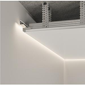Profil cienia sufitowy z kanałem LED AST-12 - biały, 2500 mm