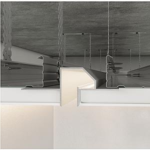 Profil cienia sufitowy z kanałem LED RST-12 - naturalne (mill finish), 2500 mm