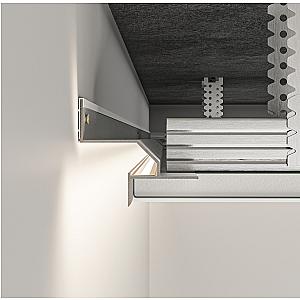 Profil cienia sufitowy z kanałem LED AST-22 - czarny, 2500 mm