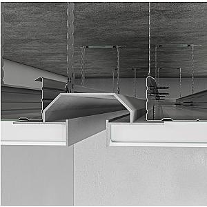 Profil cienia sufitowy z kanałem LED RST-22 - naturalne (mill finish), 2500 mm
