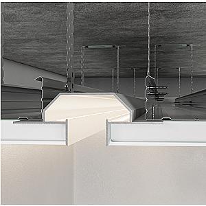 Profil cienia sufitowy z kanałem LED RST-22 - biały, 2500 mm