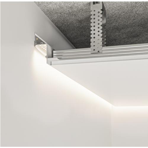 Profil cienia sufitowy z kanałem LED AST-35 - czarny, 3000 mm