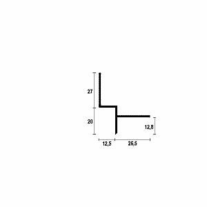 Profil cienia sufitowy AST-10 - czarny, 2500 mm