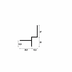 Profil cienia sufitowy AST-10 - czarny, 2500 mm
