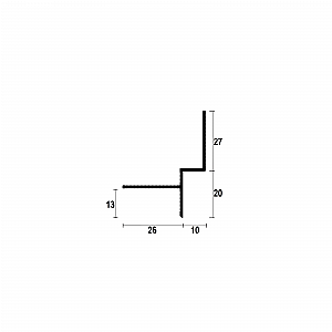 Profil cienia sufitowy AST-101 - naturalne (mill finish), 2500 mm