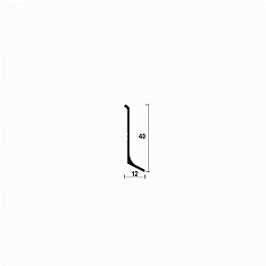 Listwa przypodłogowa aluminiowa ASP-40  2600 mm