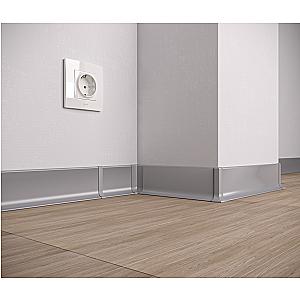 Listwa przypodłogowa aluminiowa ASP-60 - biały, 2600 mm