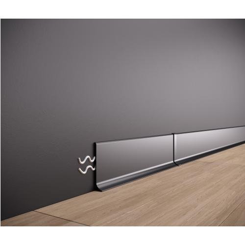 Listwa przypodłogowa aluminiowa ASP-60 - lakier RAL na zamówienie, 2600 mm