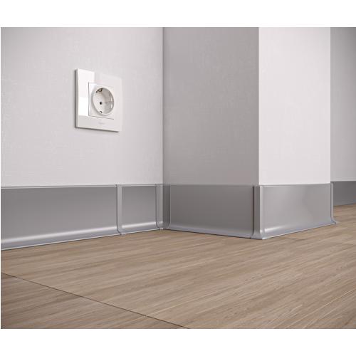 Listwa przypodłogowa aluminiowa ASP-80 - naturalne (mill finish), 2600 mm