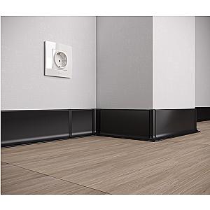 Listwa przypodłogowa aluminiowa ASP-80 - biały, 2600 mm