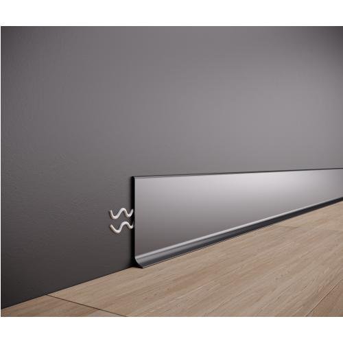 Listwa przypodłogowa aluminiowa ASP-80 - czarny, 2600 mm