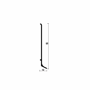 Listwa przypodłogowa aluminiowa ASP-80 - czarny, 2600 mm